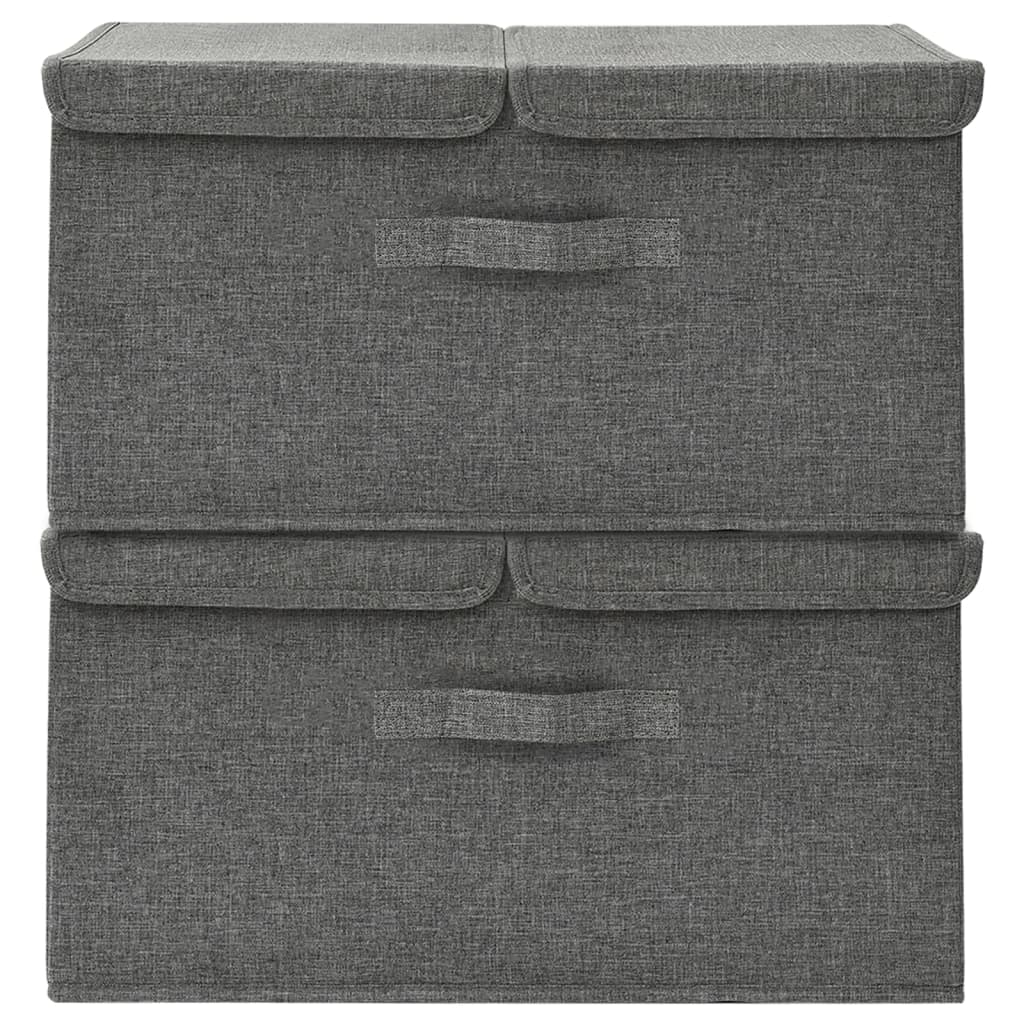 Aufbewahrungsbox Stoff 50x30x25 cm Anthrazit
