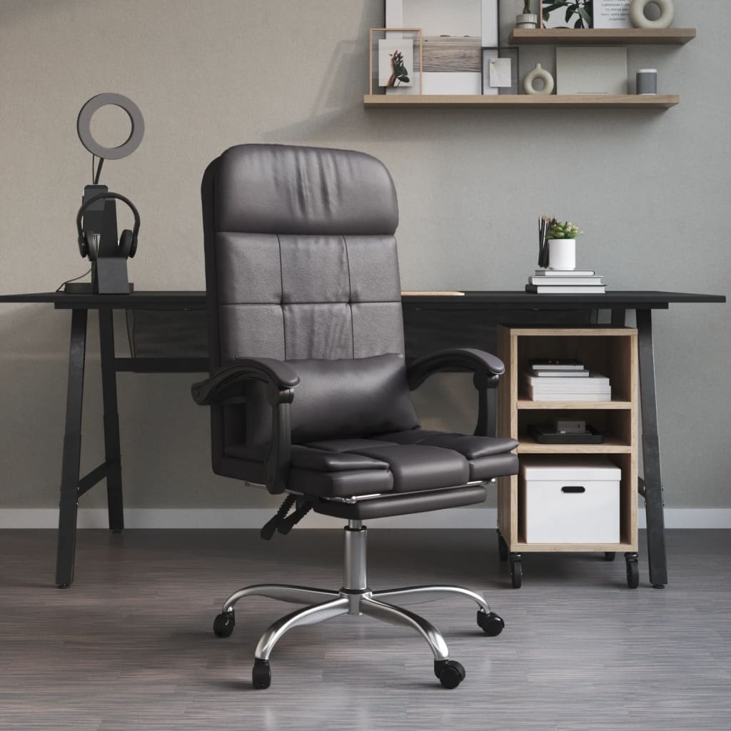 Bürostuhl mit Massagefunktion Schwarz Kunstleder
