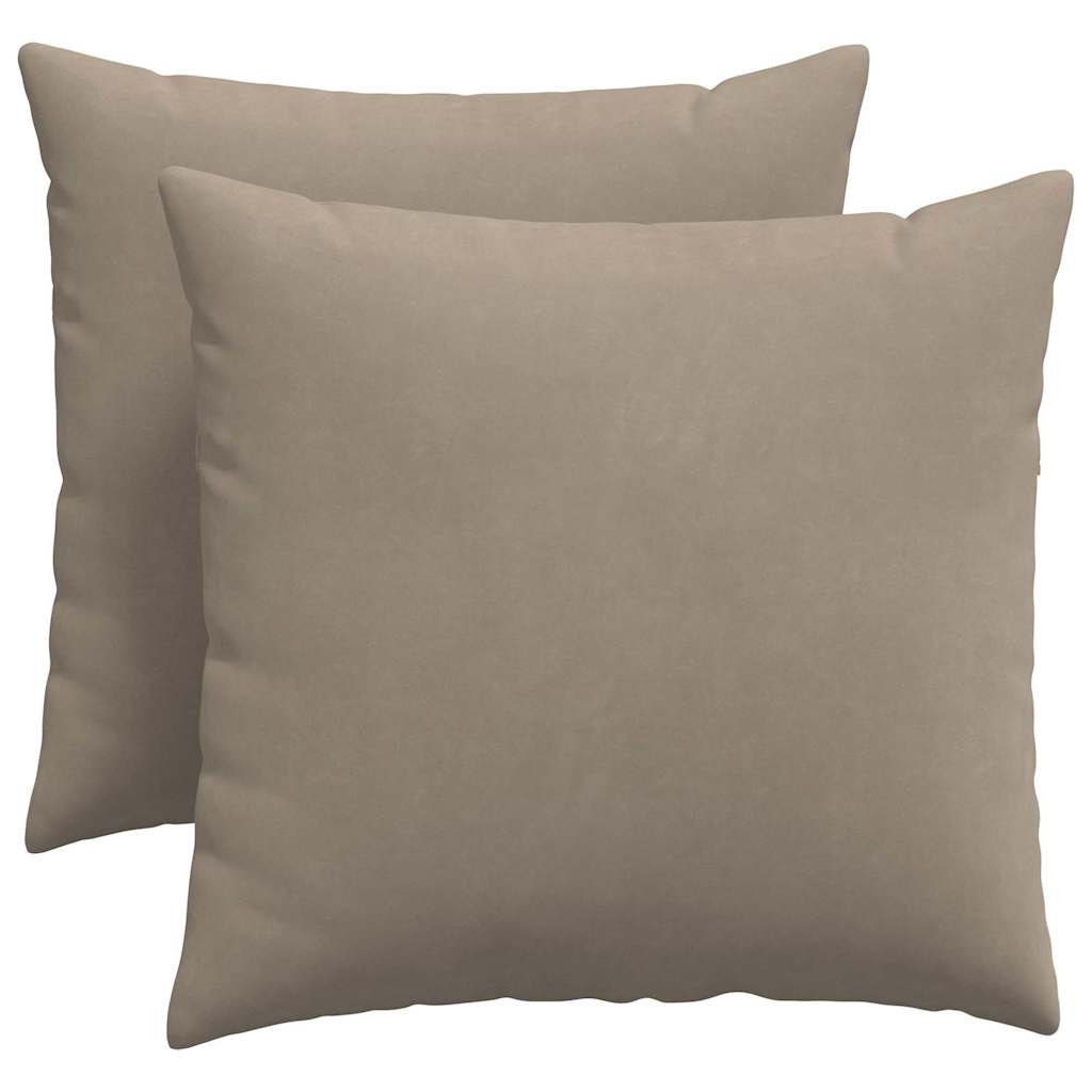 Sofakissen 2 Stück Taupe 50 x 30 cm Stoff