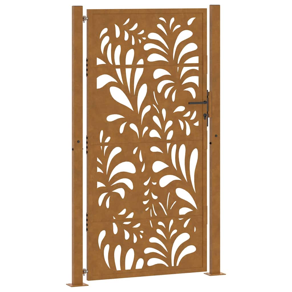 Gartentor Schwarz 100x100 cm Stahl Lichtdesign
