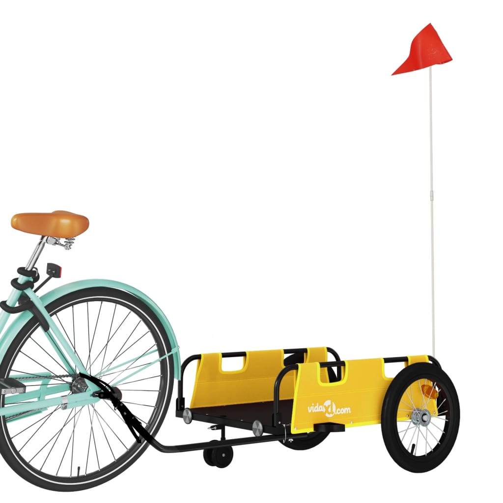 Fahrradanhänger Orange Oxford-Gewebe und Eisen