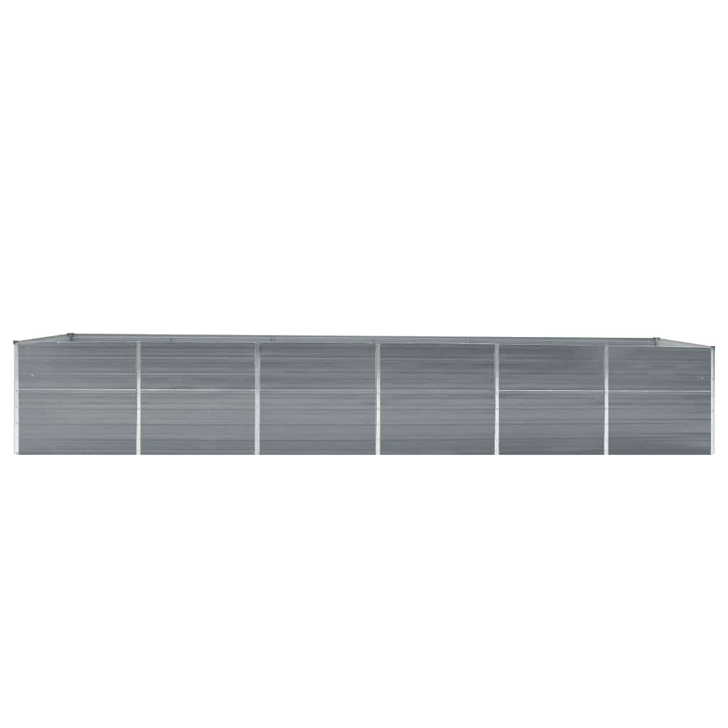 Hochbeet 160 x 80 x 77 cm Verzinkter Stahl Grau
