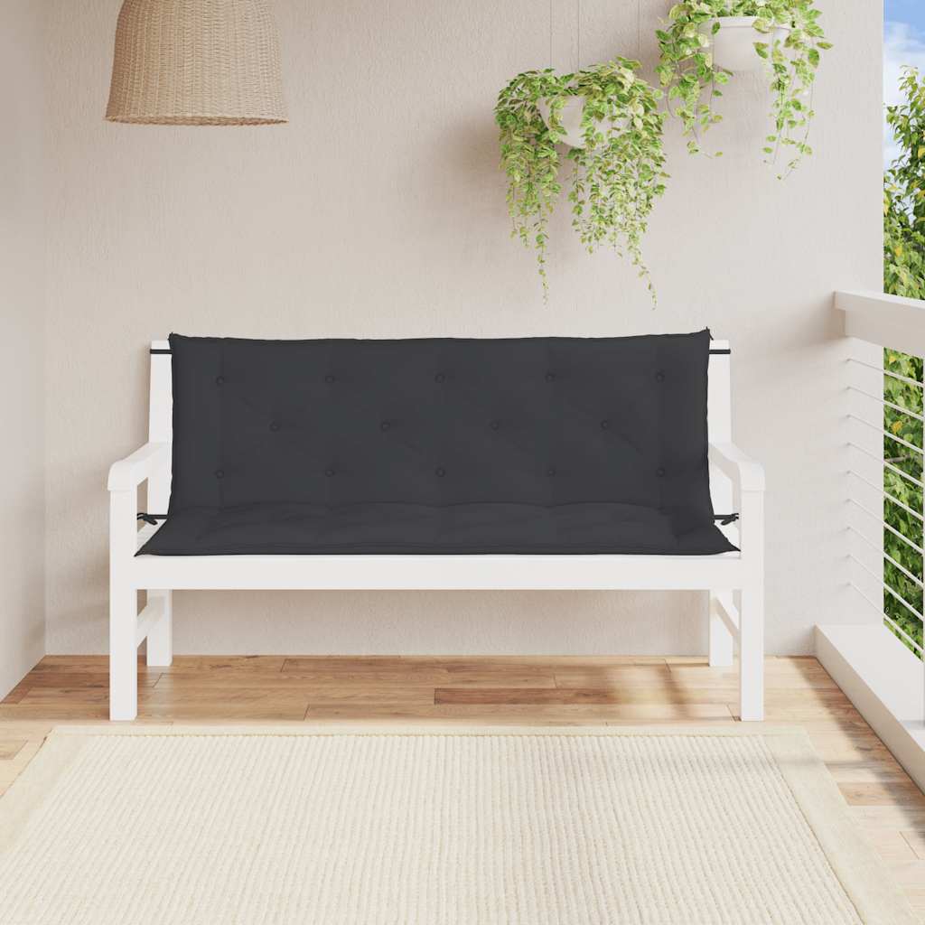 Gartenbank-Auflage Anthrazit 100x(50+50)x7 cm Oxford-Gewebe