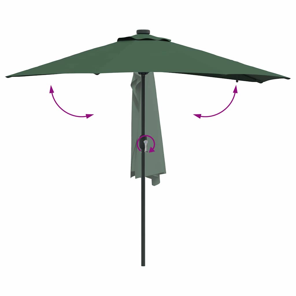 Garten-Sonnenschirm Sand 294 x 150 x 223 cm Polyester und Stahl