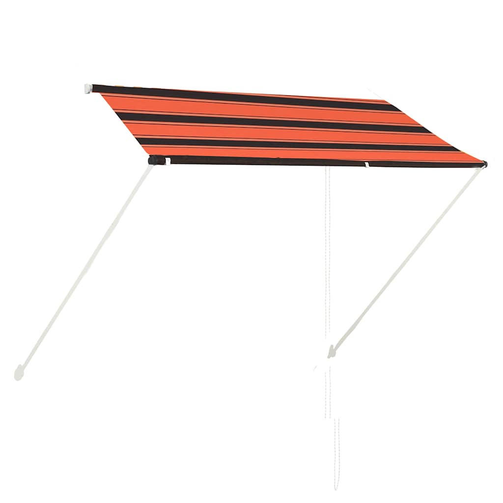 Einziehbare Markise 150×150 cm Blau und Weiß