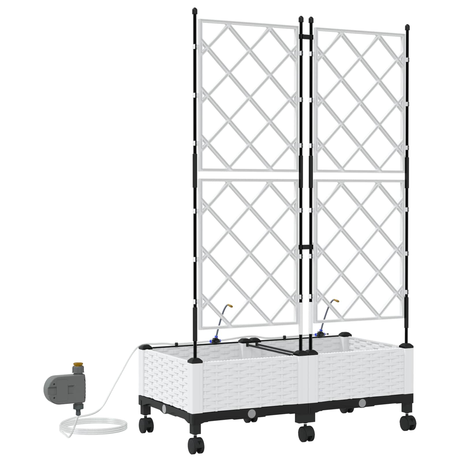 Garten-Pflanzgefäß 4 Stk. Braun 160 x 40 x 22 cm PP