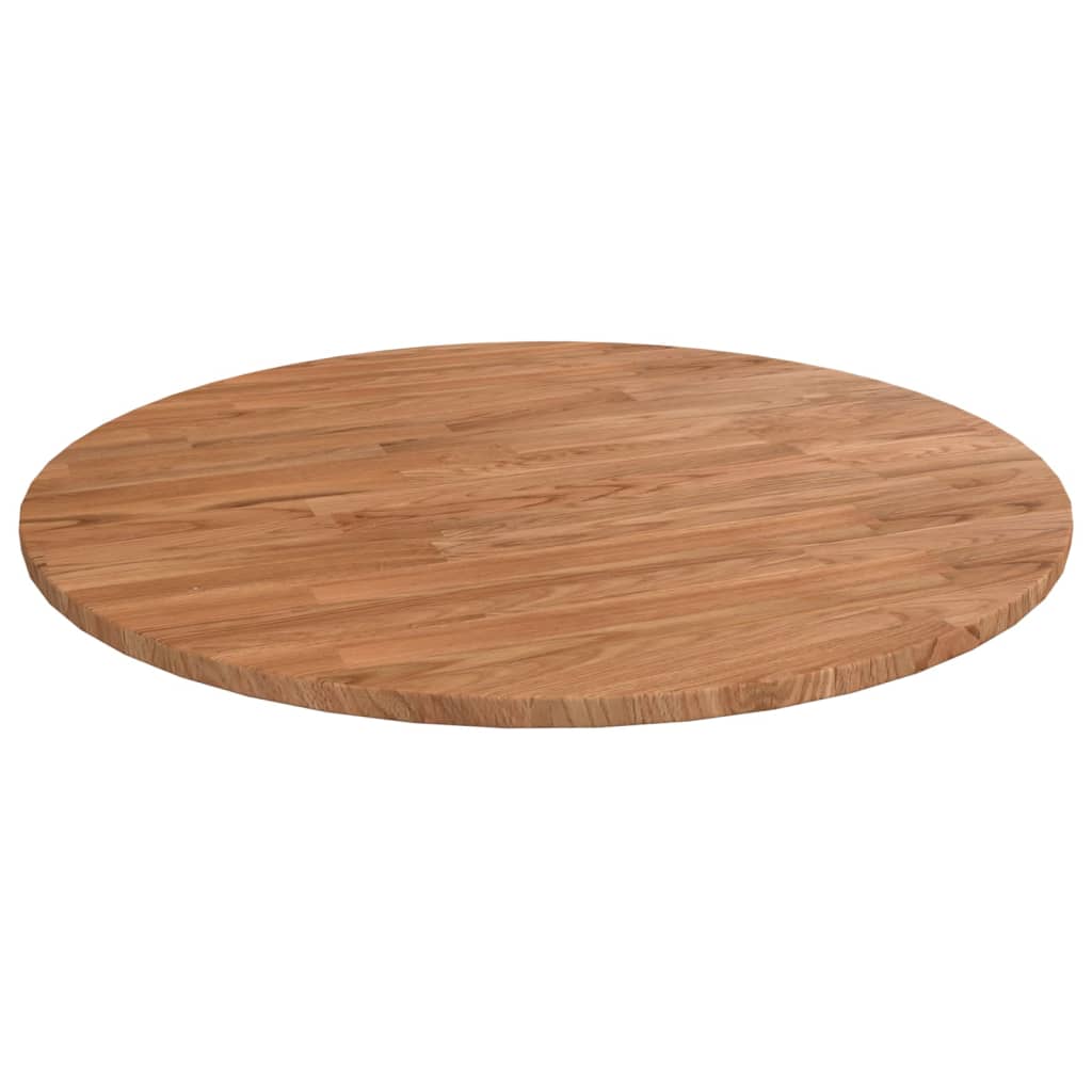 Runde Tischplatte Ø30x1,5 cm Unbehandeltes Massivholz Eiche