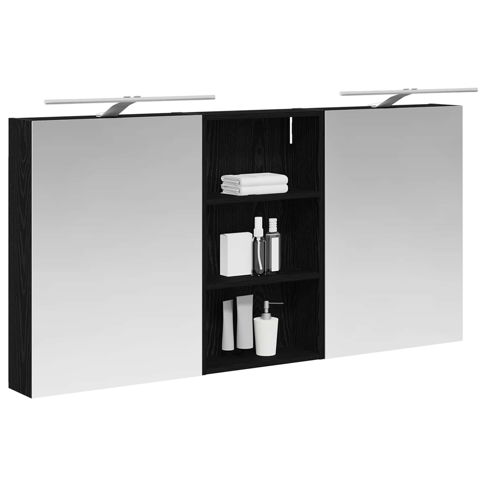 Badezimmerschrank-Set 3 pcs 80 x 10,5 x 50 cm Holzwerkstoff
