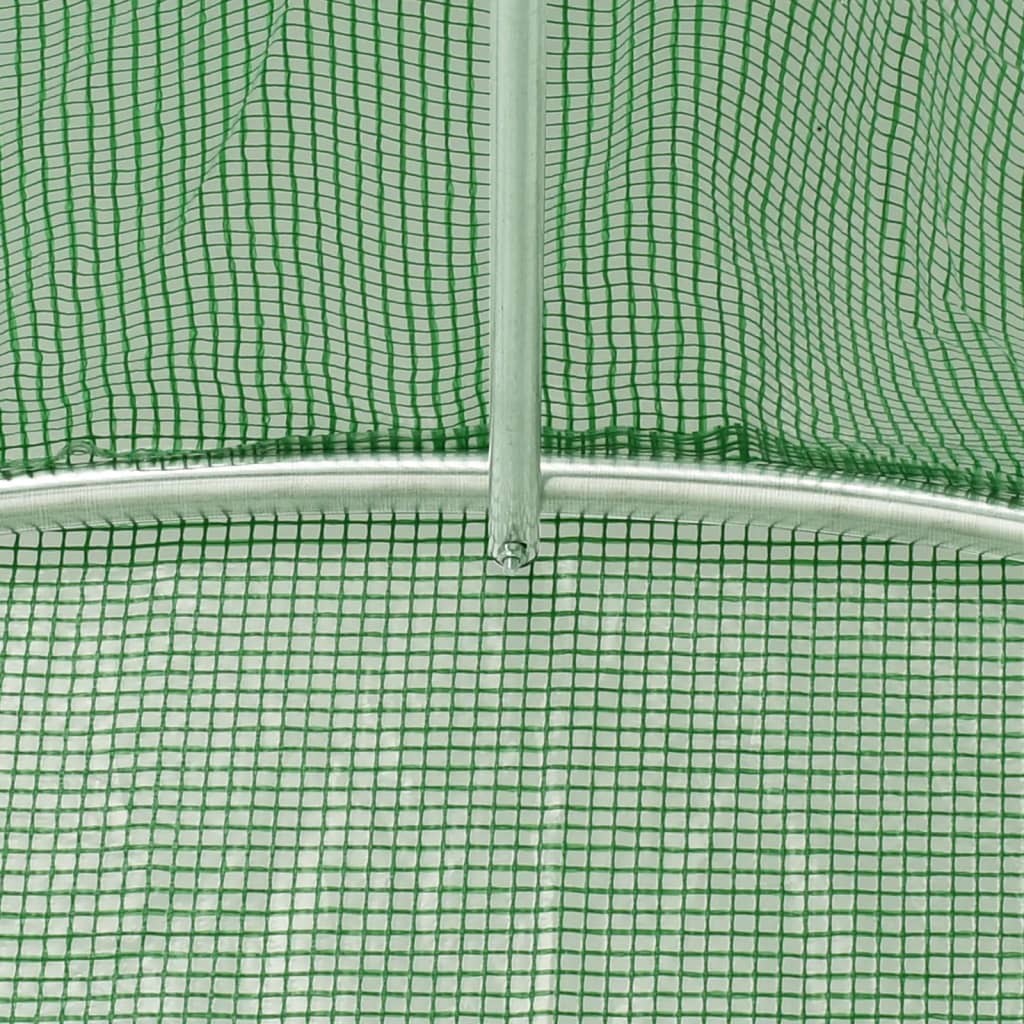 Gewächshaus mit Stahlrahmen Grün 8 m² 4x2x2 m