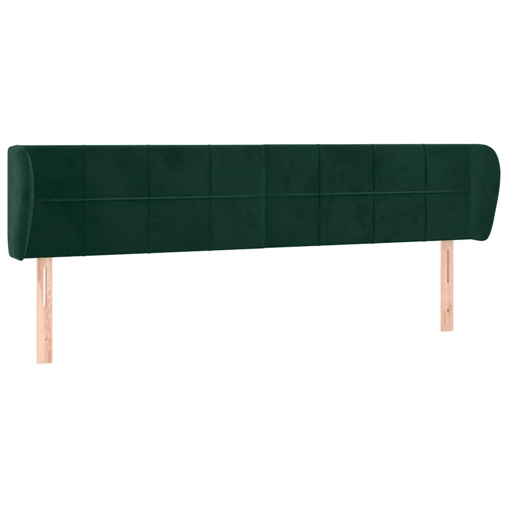 Kopfteil mit Ohren Dunkelblau 93x23x78/88 cm Samt
