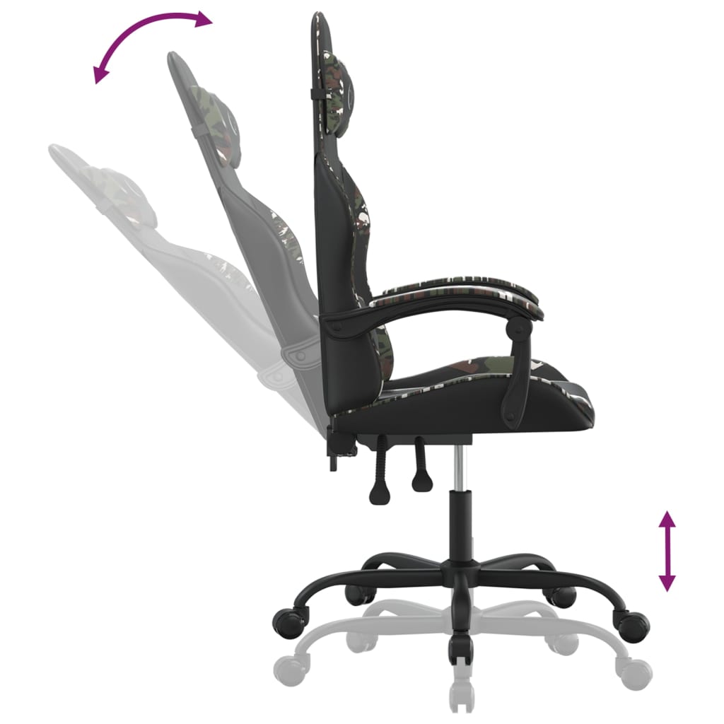 Gaming-Stuhl Schwarz und Golden Kunstleder