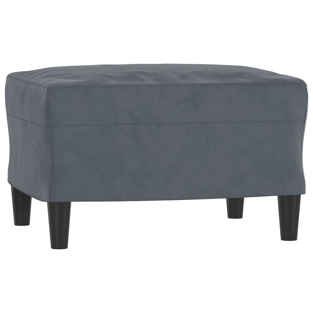 3-Sitzer-Sofa mit Hocker Rosa 180 cm Samt