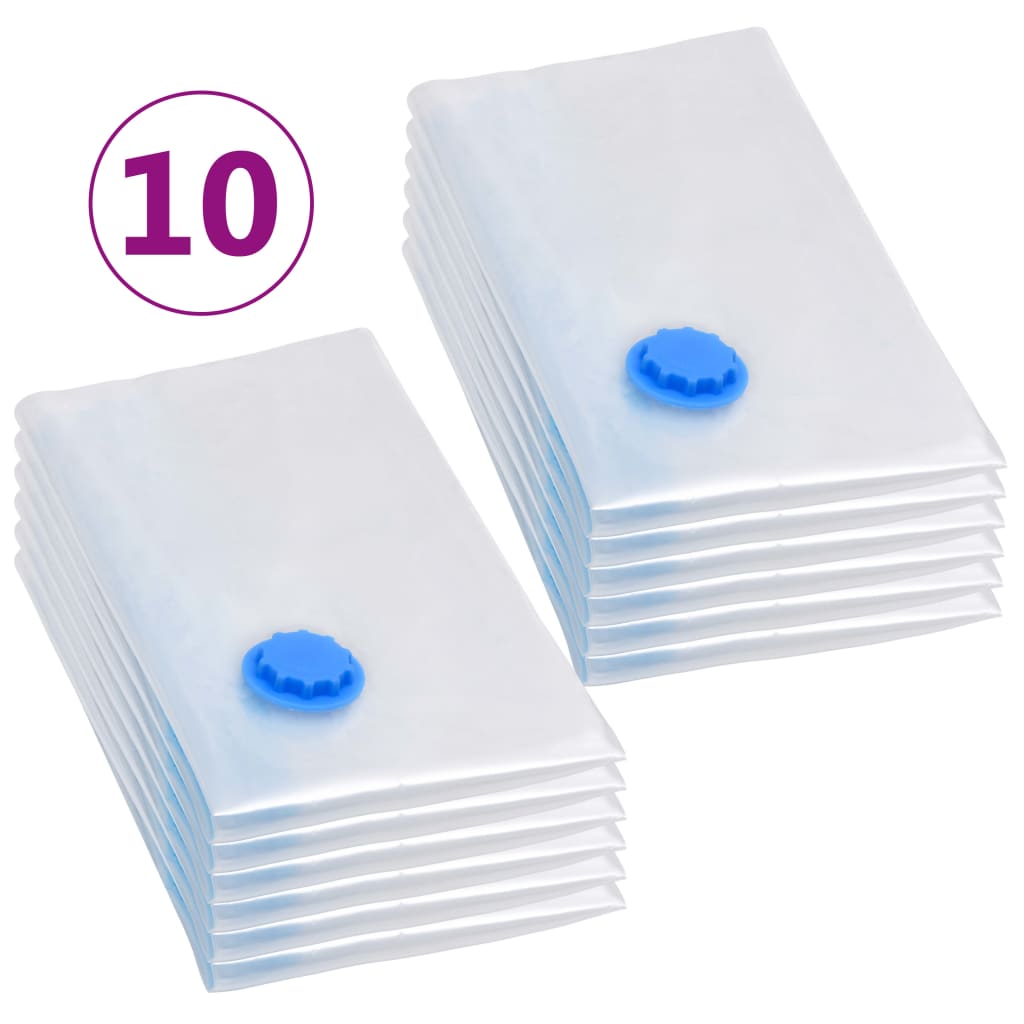 Aufbewahrungstaschen 5 pcs Transparent und Blau 70 x 50 cm