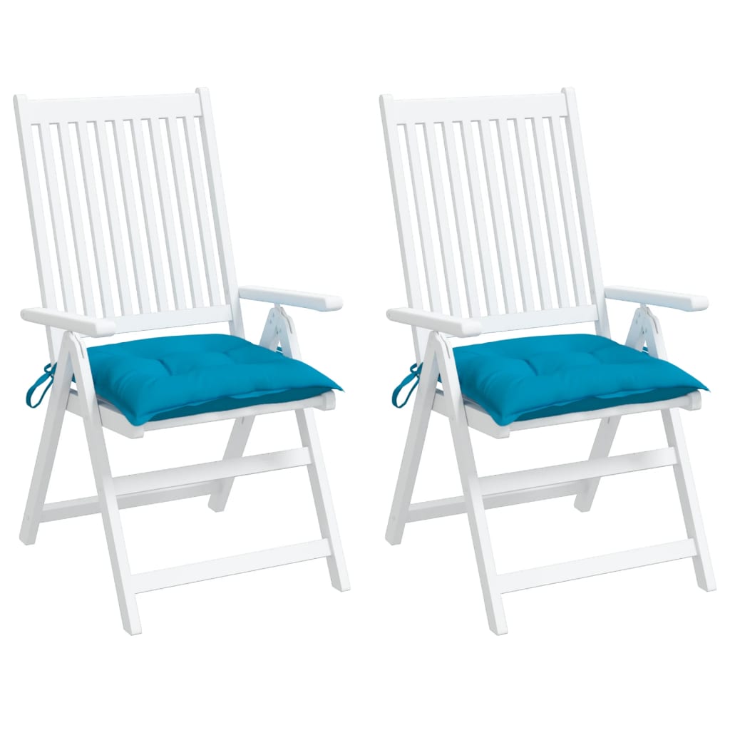Stuhlkissen 4 Stk. Hellblau 40x40x7 cm Oxford-Gewebe