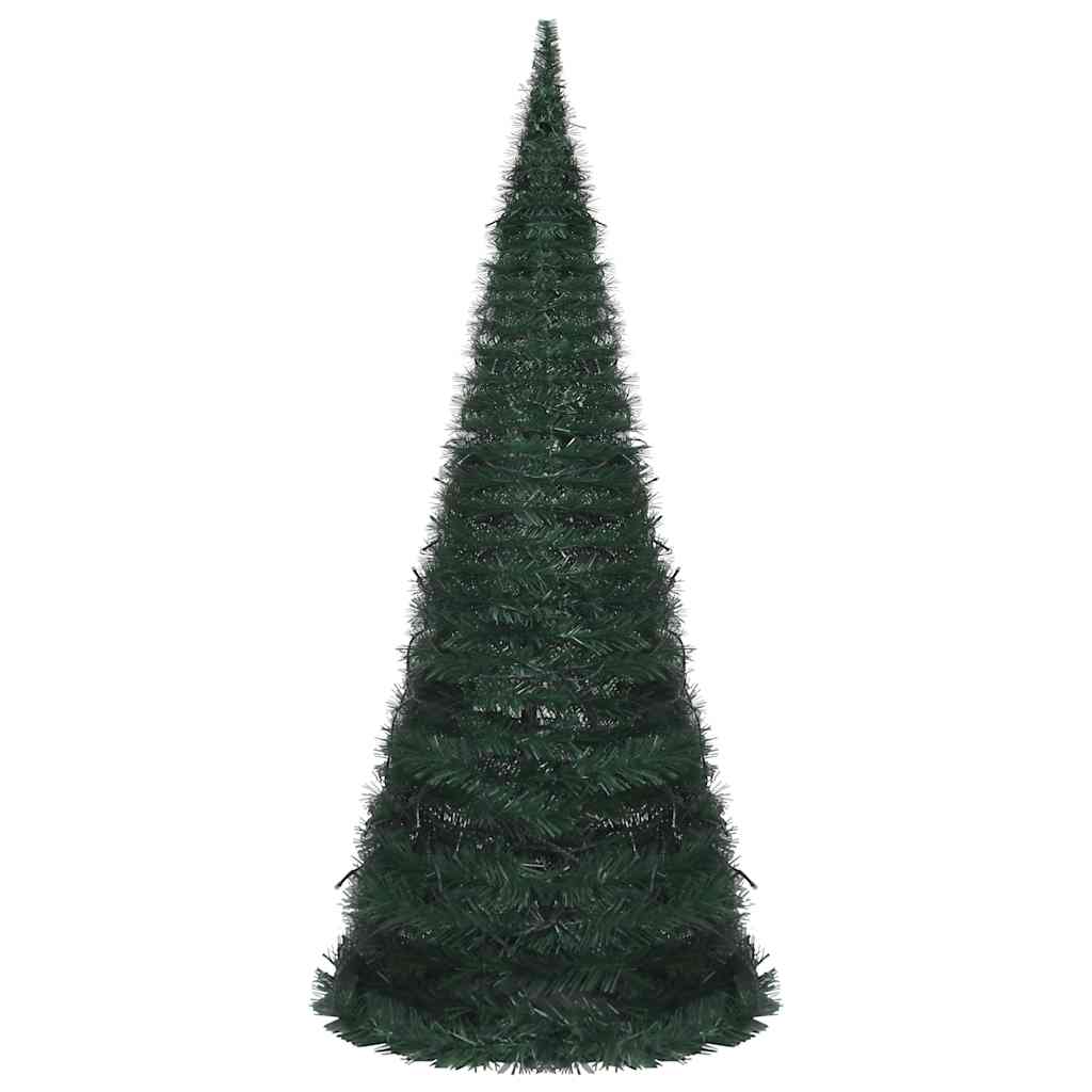 Künstlicher Pop-Up-Weihnachtsbaum mit Beleuchtung Grün 150 cm