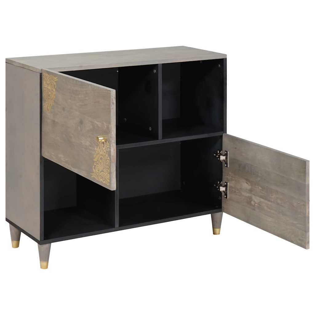 Sideboard mit Regal Braun 80 x 33 x 75 cm Massivholz Mango