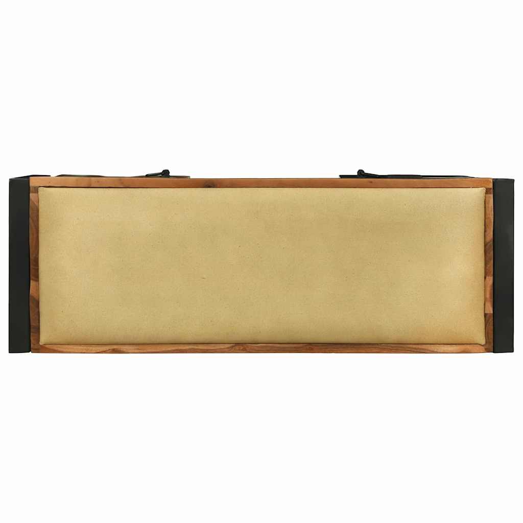 Bank Schrank Braun 100 x 35 x 50 cm Massivholz Mango