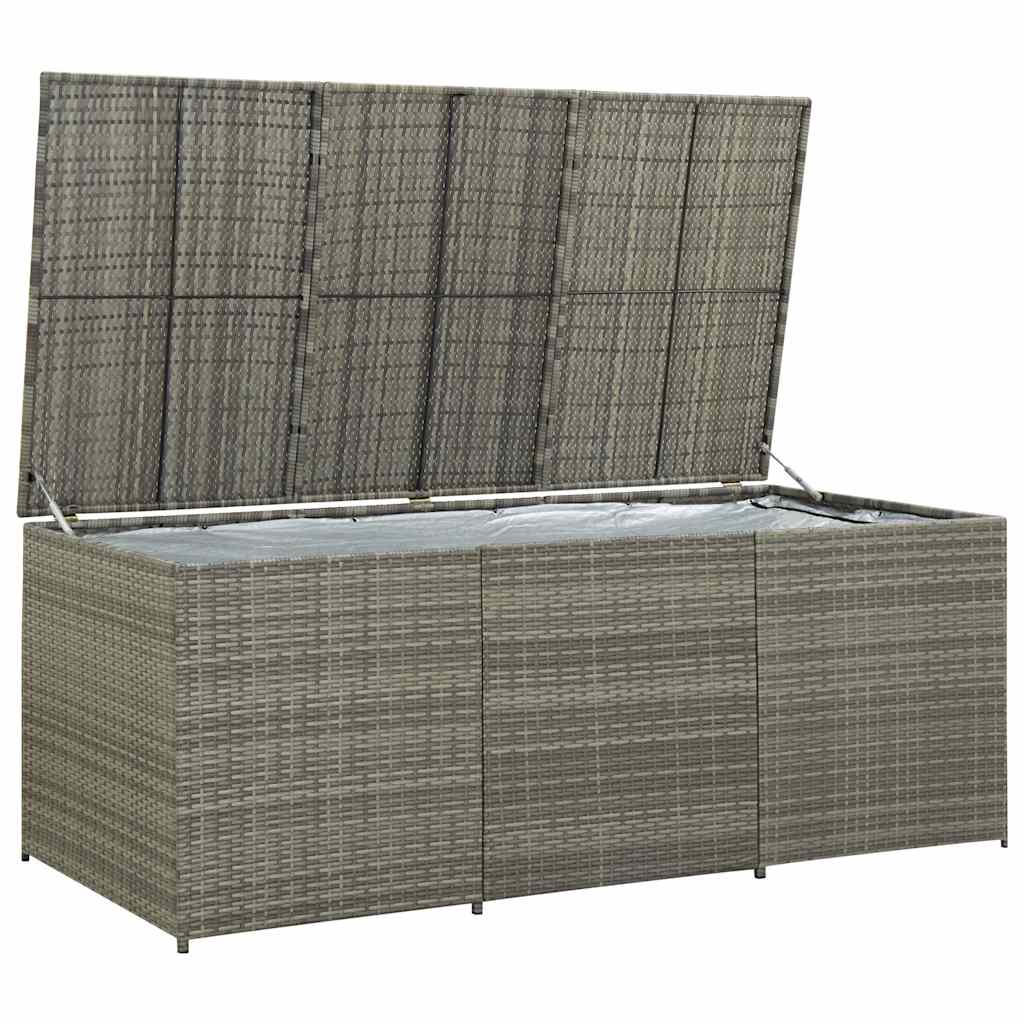 Gartentruhe Schwarz 283L Poly Rattan