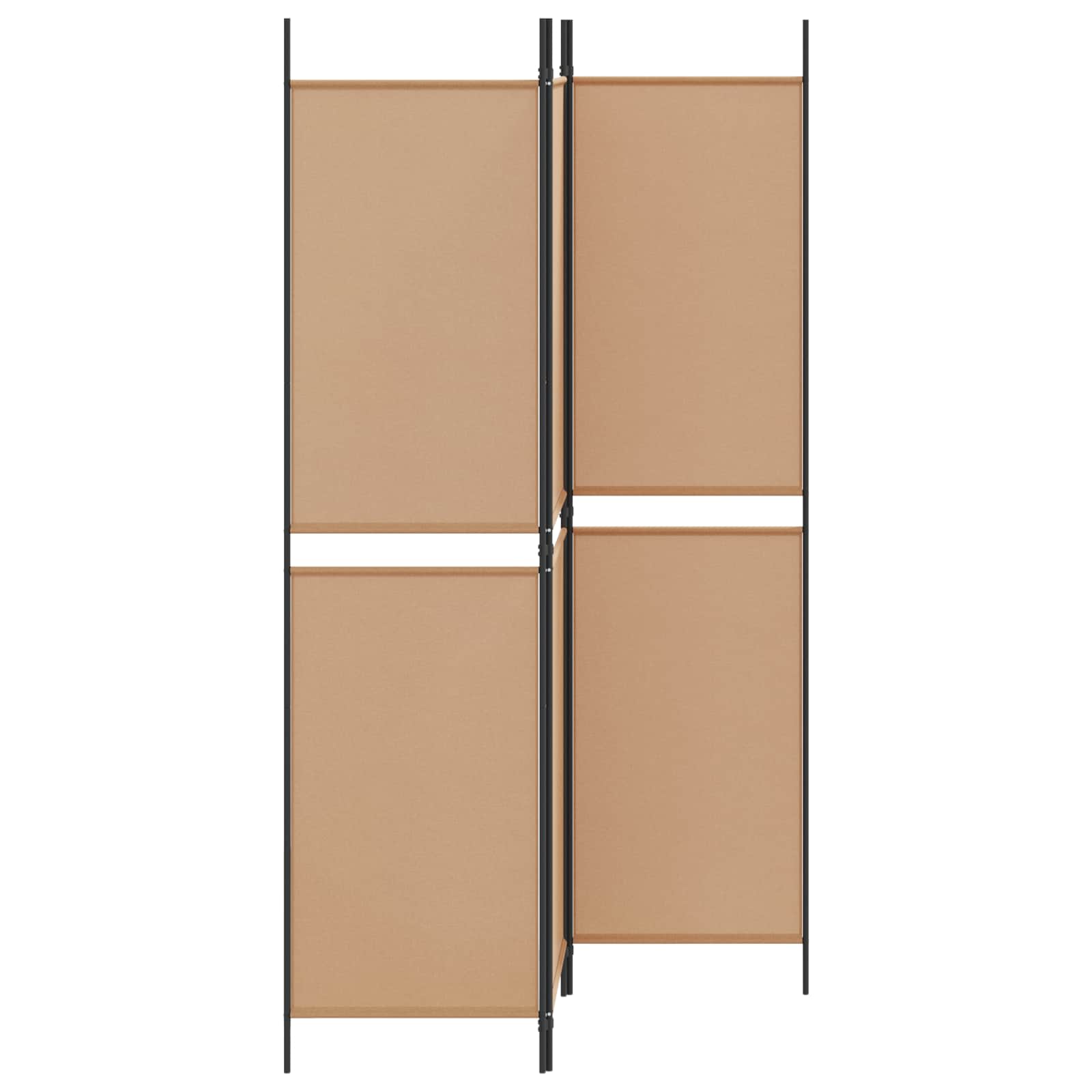3-teiliger Raumteiler Beige 150 x 180 cm Stoff
