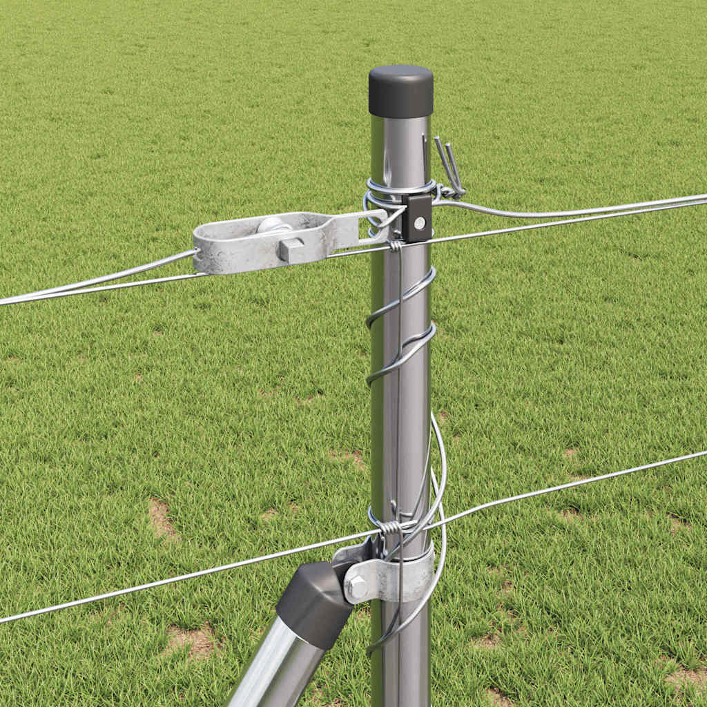 Ground Fix Geschweißter Drahtzaun 25 x 0,8 m Silber Netz