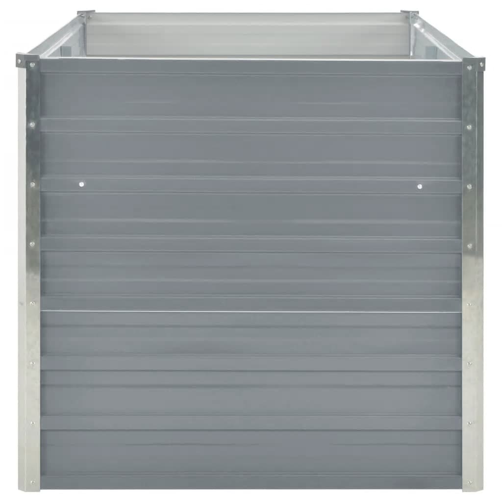 Hochbeet 160 x 80 x 77 cm Verzinkter Stahl Grau