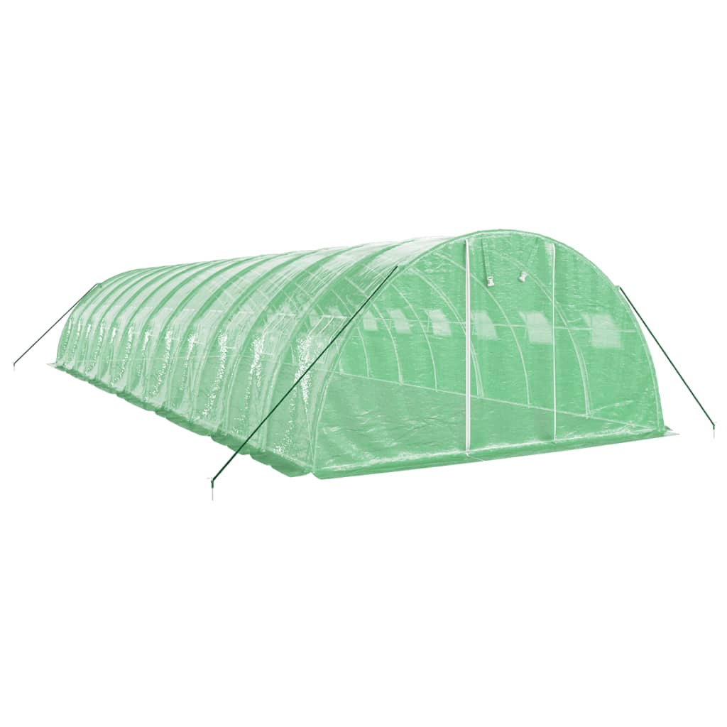 Gewächshaus mit Stahlrahmen Grün 8 m² 4x2x2 m