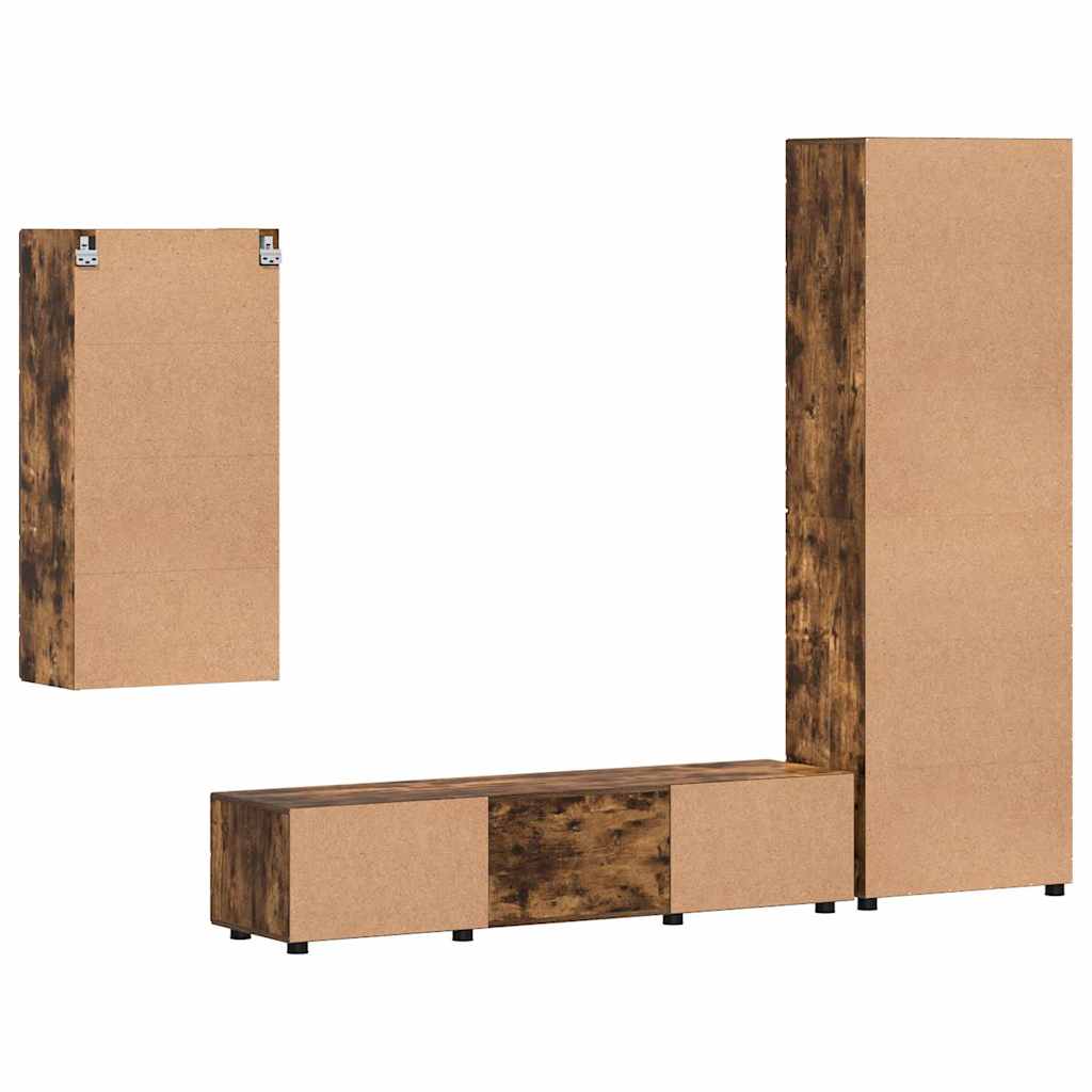 Highboard mit Regal FLORIN Weiß 60 x 35 x 182 cm Holzwerkstoff