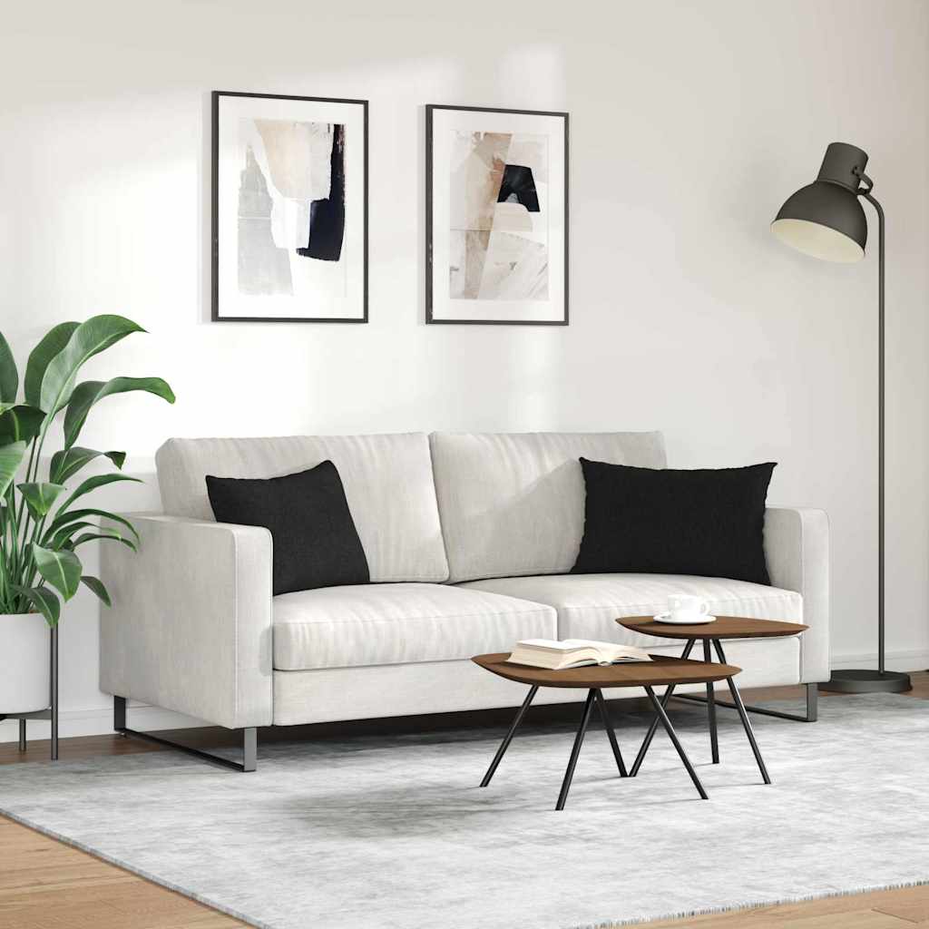 Sofakissen 2 pcs Hellgrau 50 x 30 cm Stoff
