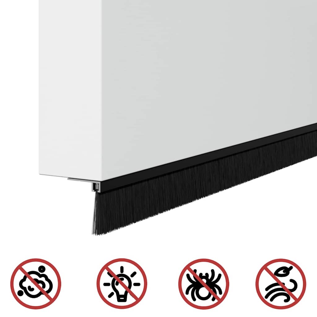 Aufsteck Türbürstendichtungen 2 pcs Braun 100 cm