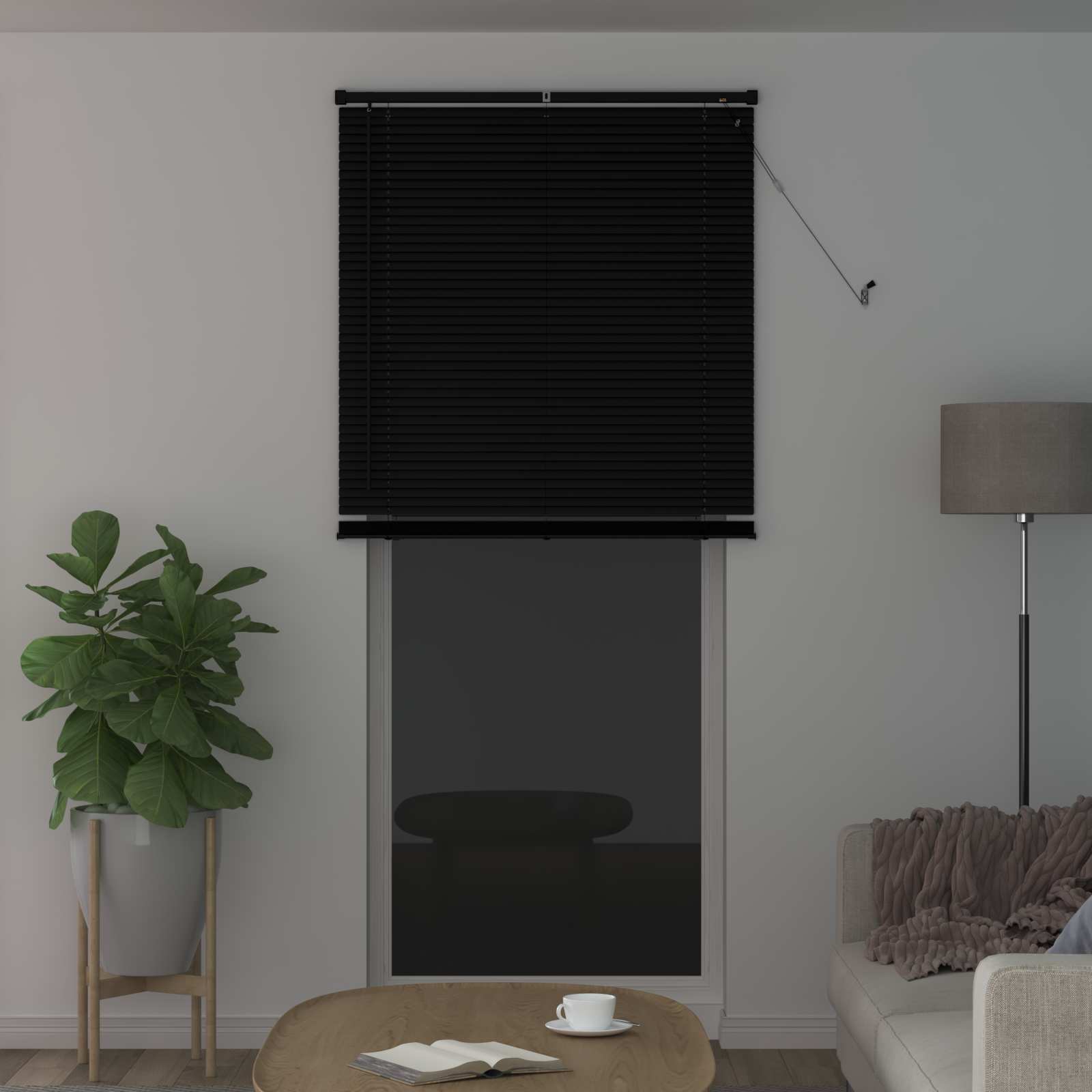 Jalousie Silber Grau 150 x 40 cm 25 mm PVC