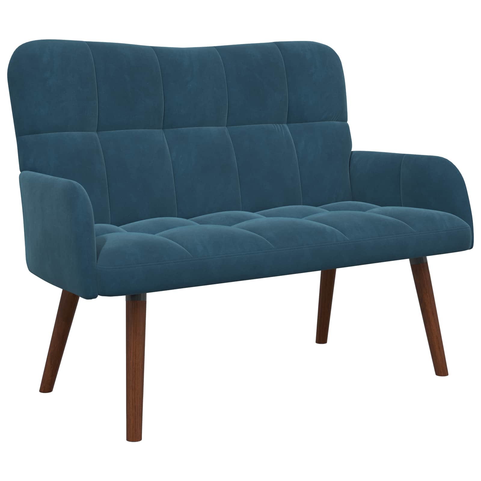 2-Sitzer Sofa Hellgrau 115 x 61 x 87 cm Samt (V)