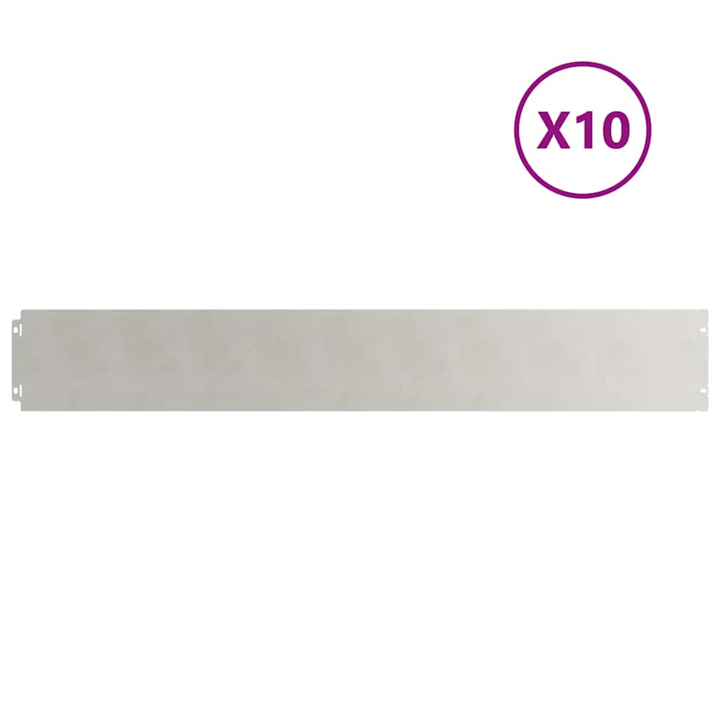 Raseneinfassung 10 pcs 10 x 103 cm Wetterfeststahl Rostig