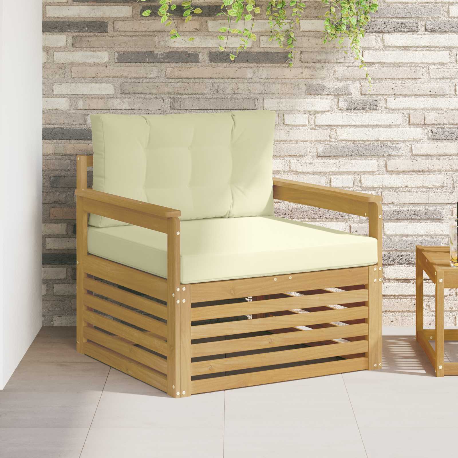 2 Stück Outdoor-Sofa Natur