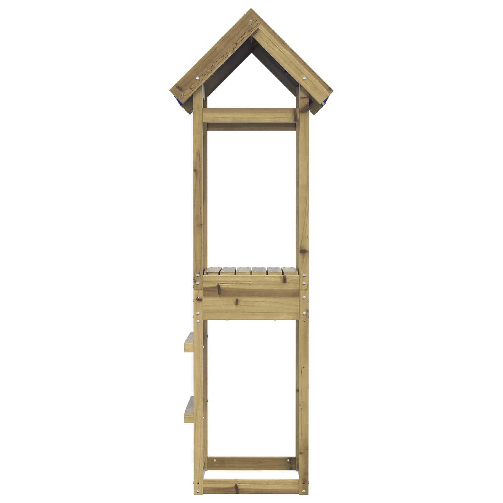 Spielturm Braun 52,5 x 46,5 x 195 cm Massives Kiefernholz
