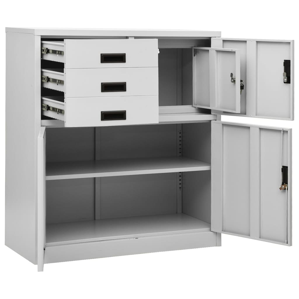 Büroschrank mit Pflanzkasten Anthrazit 90x40x125 cm Stahl