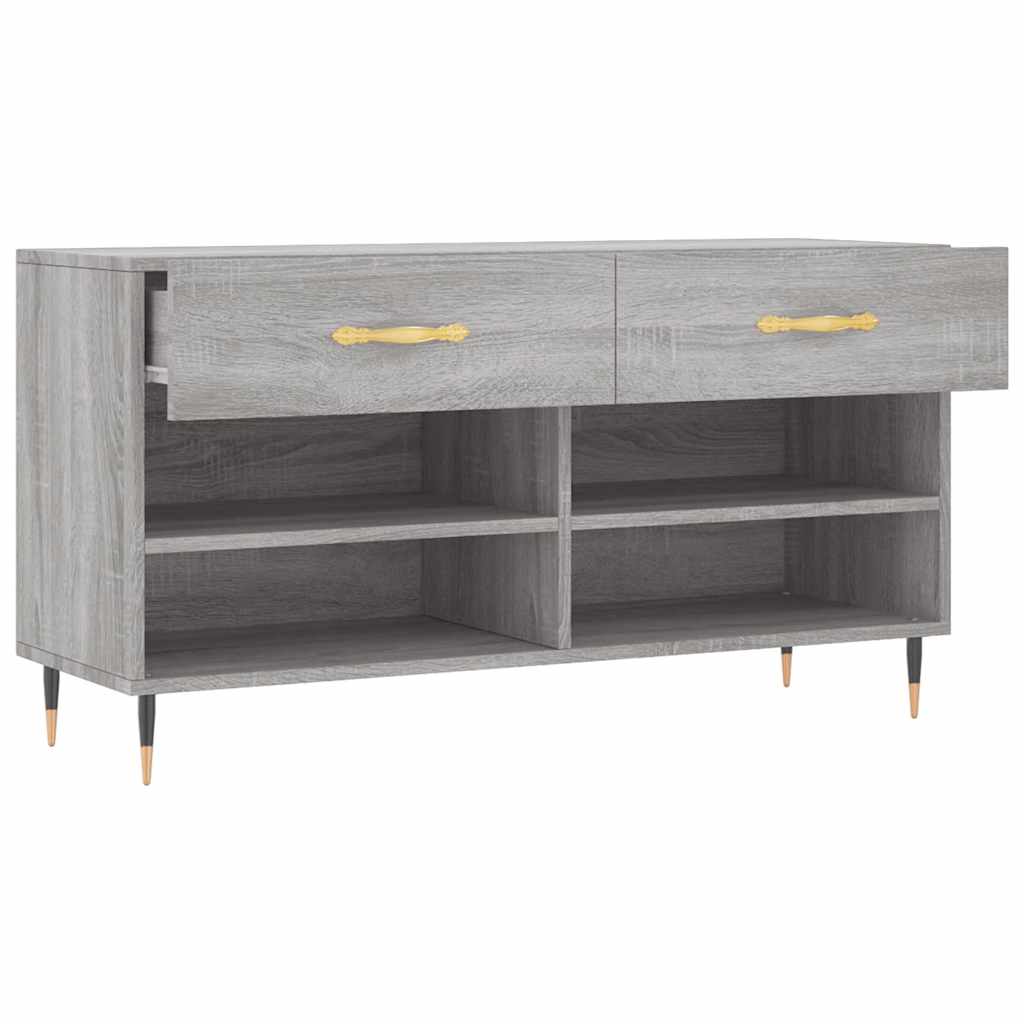 Schuhbank Weiß 102x35x55 cm Holzwerkstoff