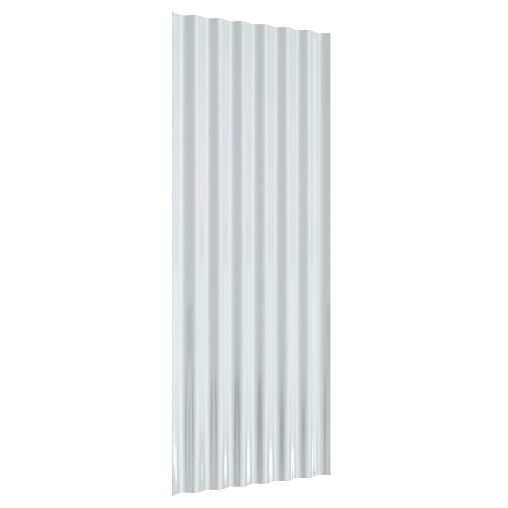 Dachpaneele 12 Stk. Verzinkter Stahl Grün 100x36 cm