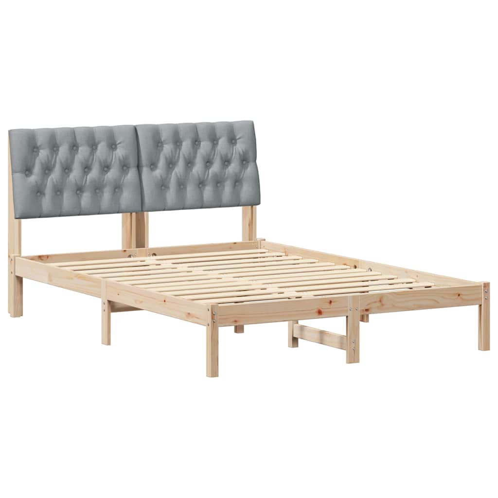 Bettgestell mit gepolstertem Kopfteil Braun 200 x 200 cm