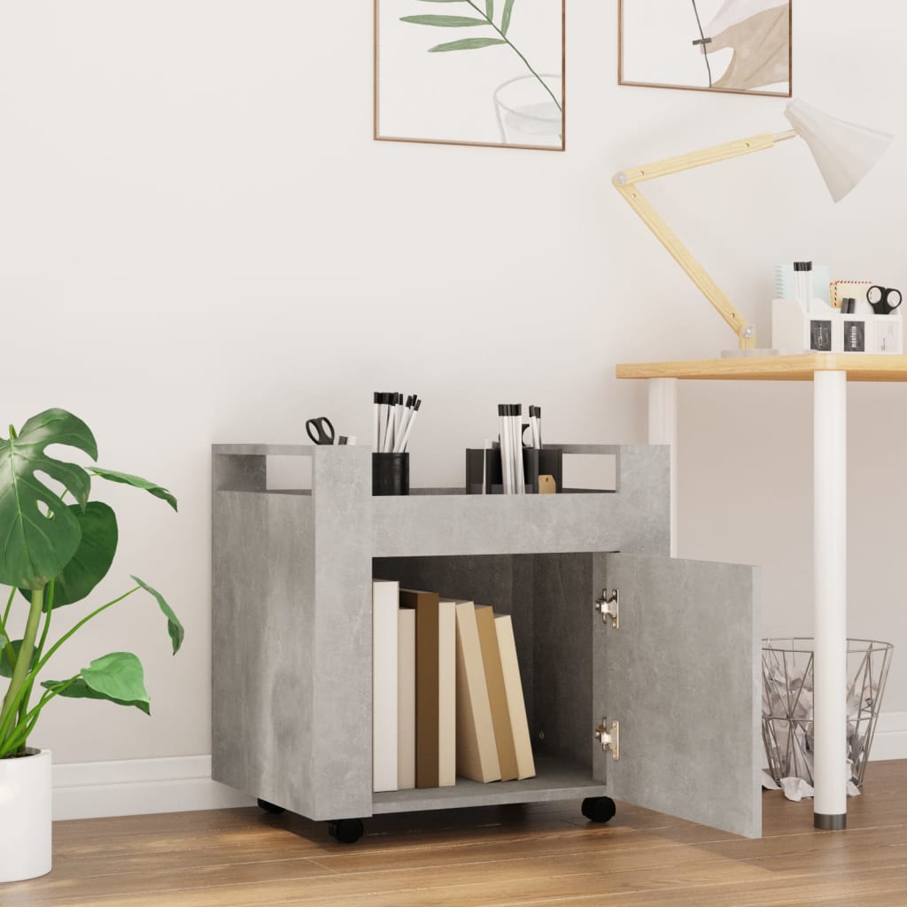 Bürowagen Weiß 60x45x60 cm Holzwerkstoff
