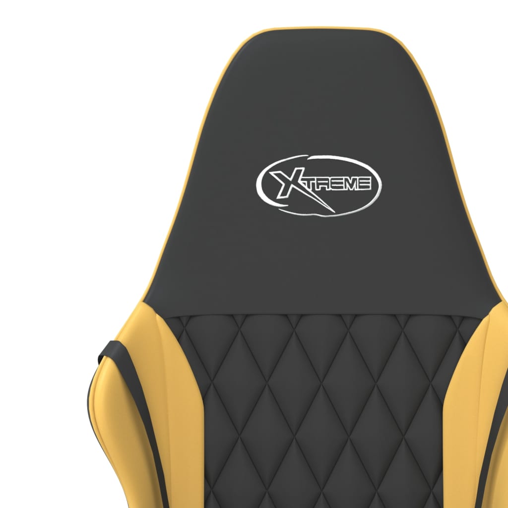 Gaming-Stuhl mit Massagefunktion Schwarz und Blau Kunstleder