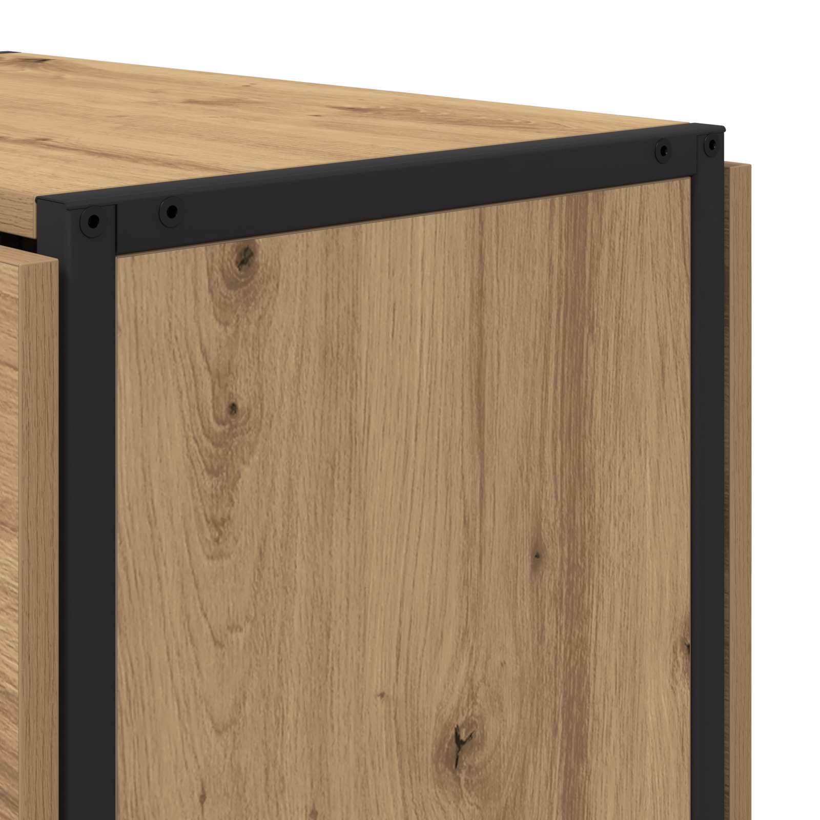 Esstisch 144 x 60 x 75 cm Holzwerkstoff Schwarze Eiche
