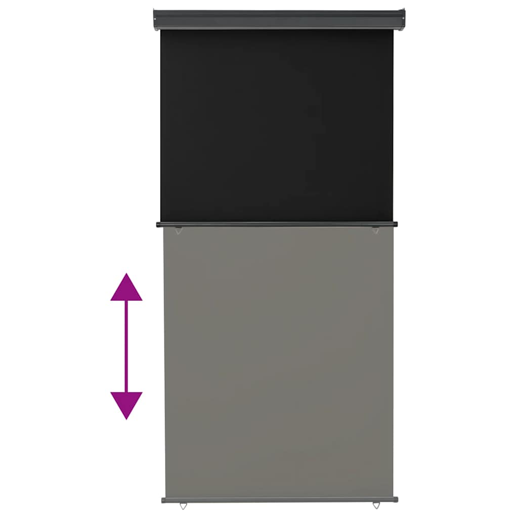 Balkon Seitenmarkise 60 x 250 cm 100% Polyester Eisen Stahl