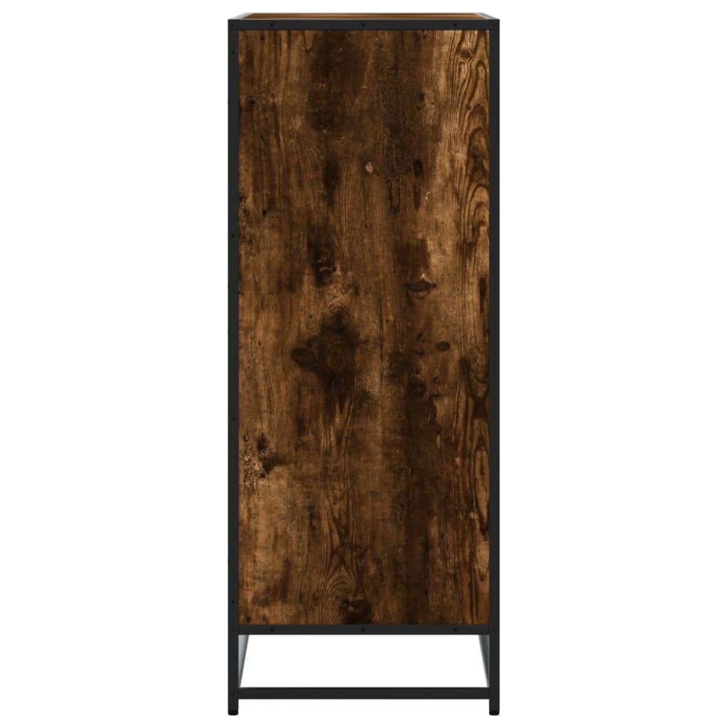 Schuhschrank Schwarz 75x38x97,5 cm Holzwerkstoff Metall