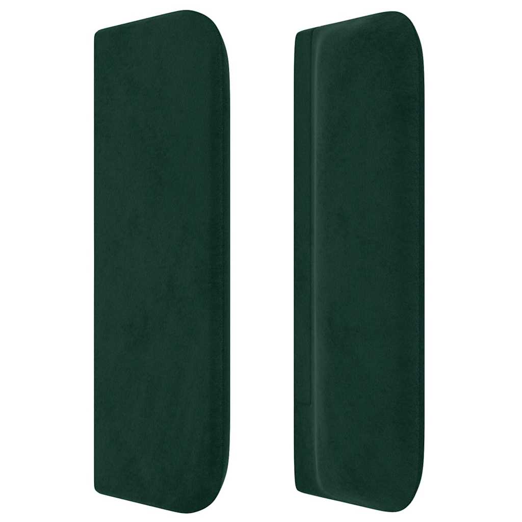 Kopfteil mit Ohren Dunkelblau 93x16x78/88 cm Samt