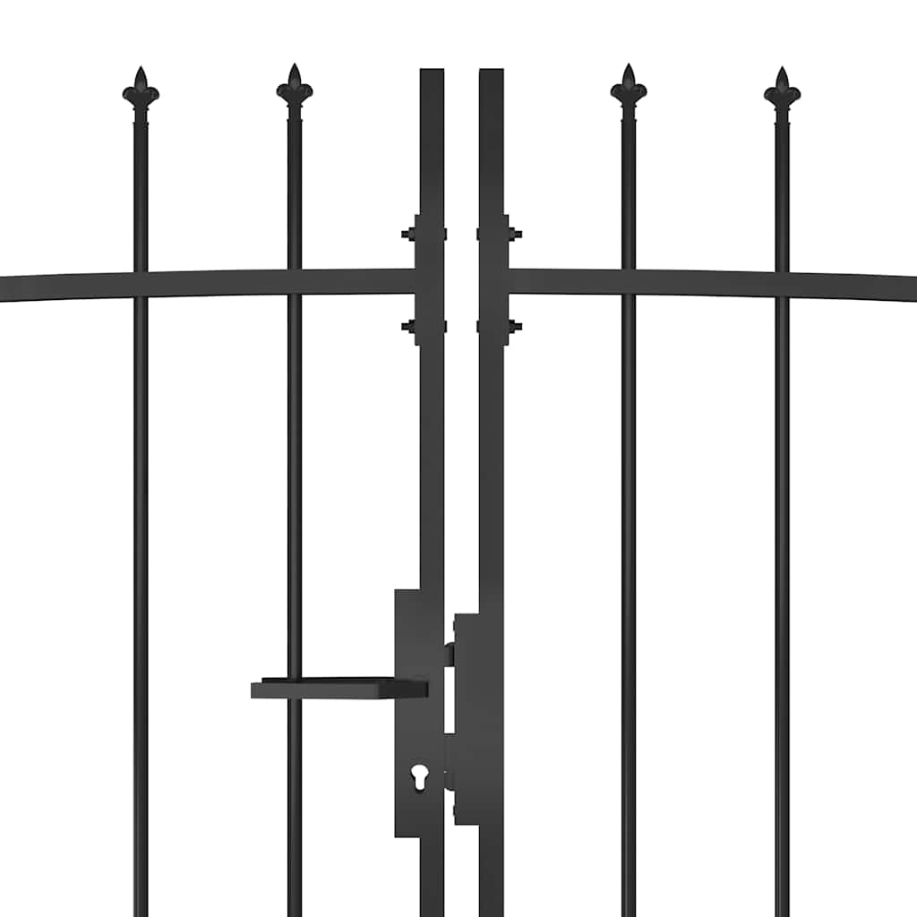 Gartentor Woerden mit Speerspitze 5x1 m Schwarz