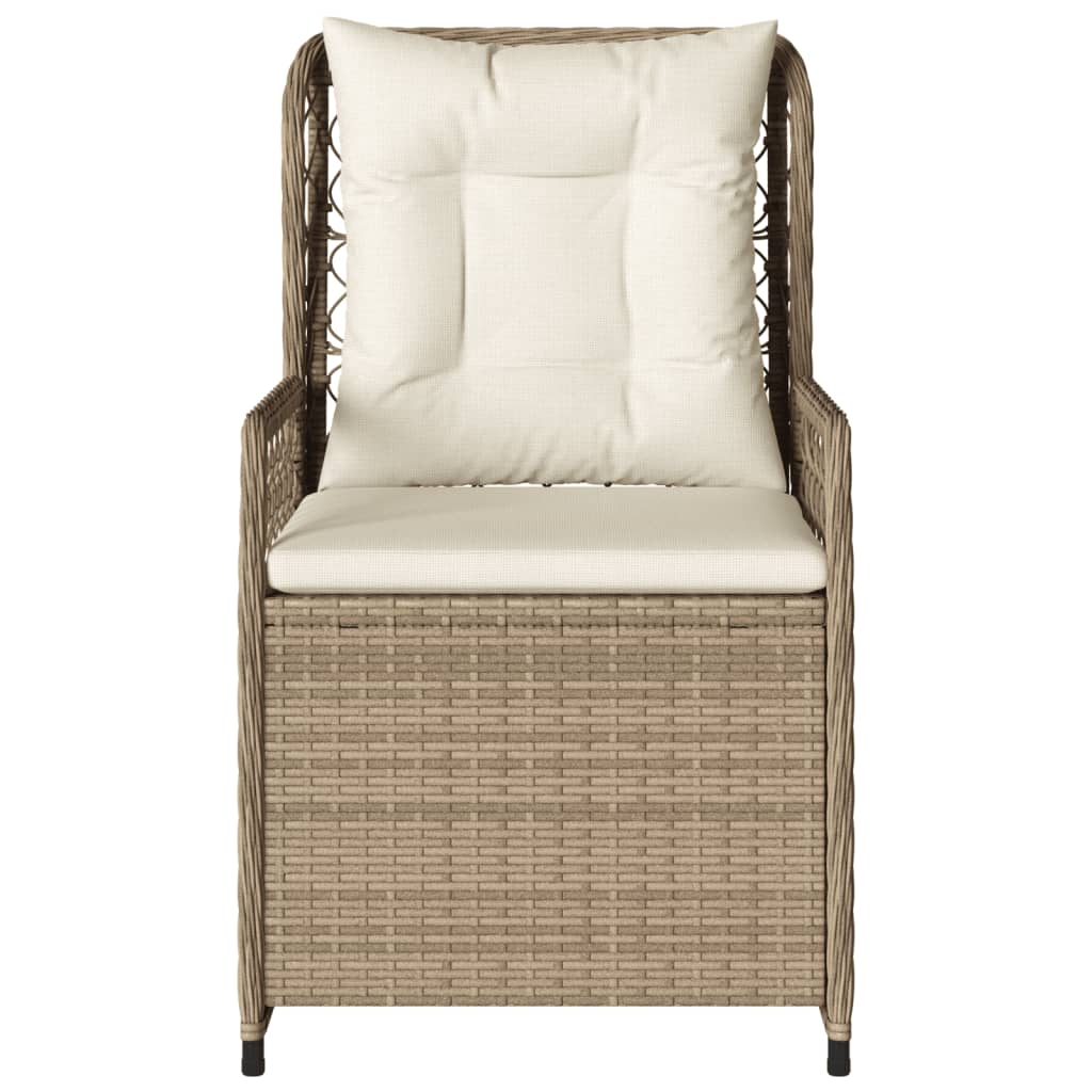 Gartensessel 2 Stk. Verstellbar Schwarz Poly Rattan