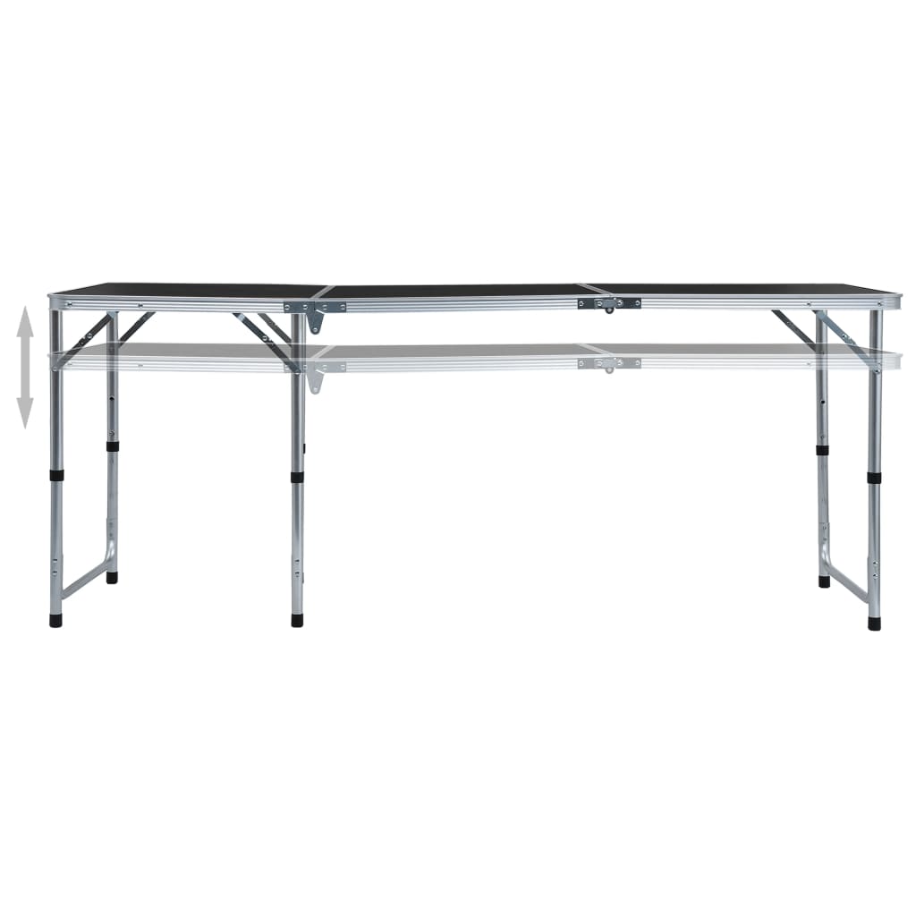 Campingtisch Klappbar Grau Aluminium 120x60 cm