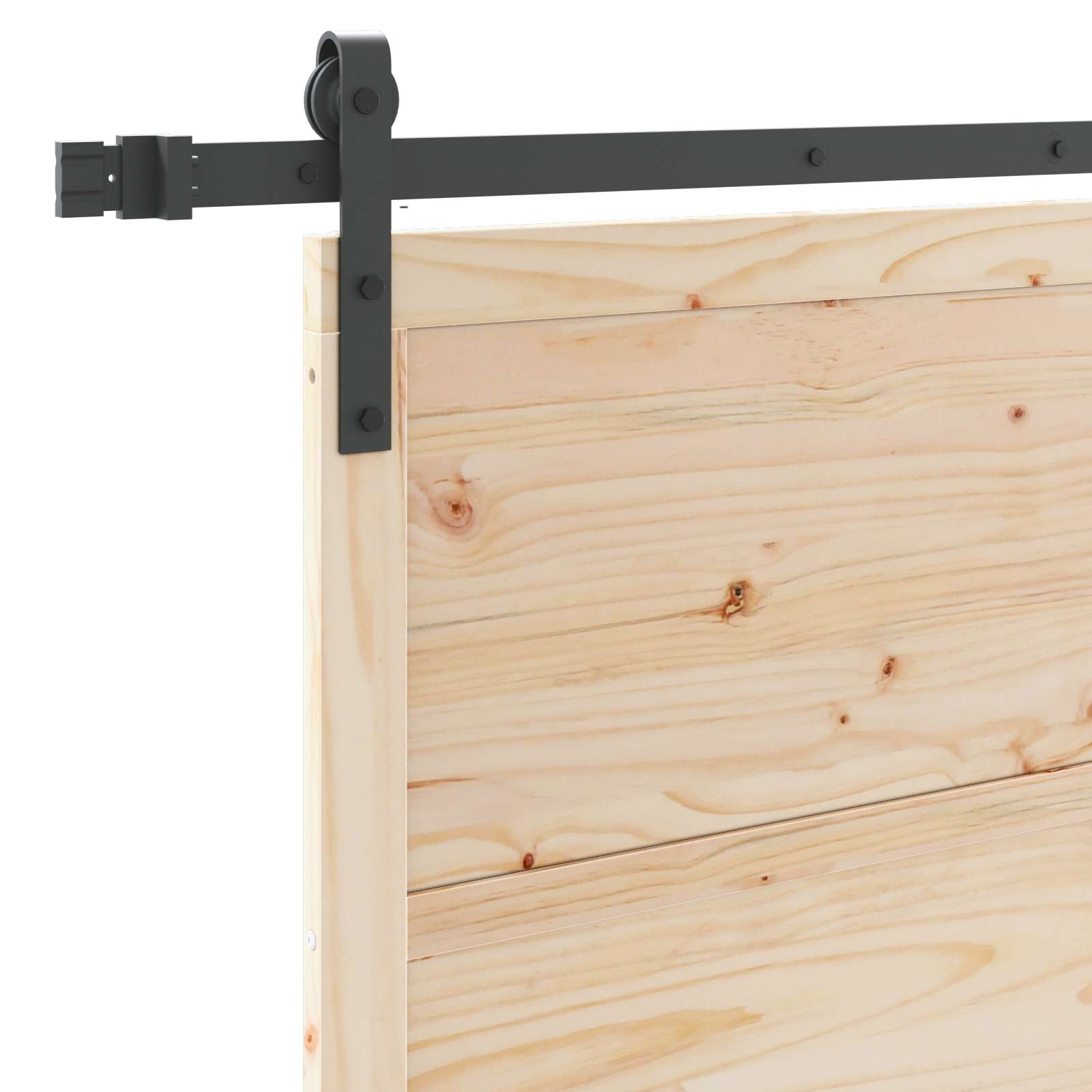 Schiebetür Natur 100 x 208 cm Massives Kiefernholz
