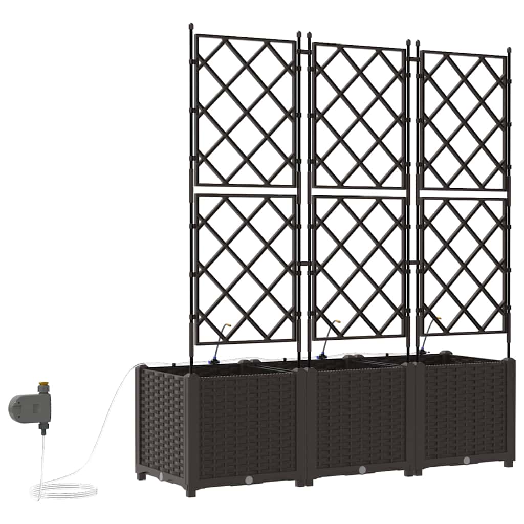 Garten-Pflanzgefäß 4 Stk. Braun 160 x 40 x 22 cm PP