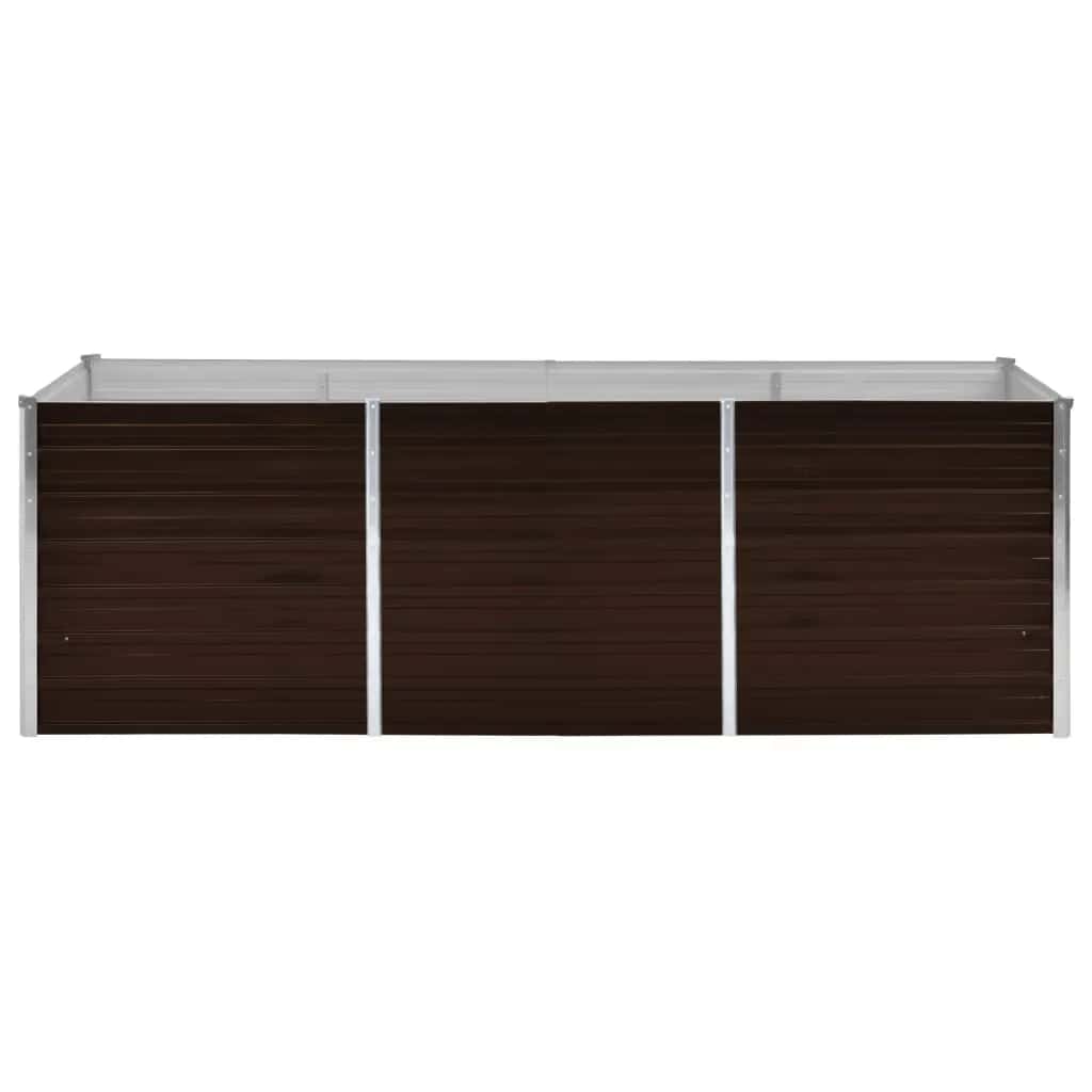 Hochbeet Braun 160 x 80 x 77 cm Verzinkter Stahl